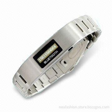 Bluetooth Bracelet with OLED Caller ID Display and Watch, Ideal for Gift